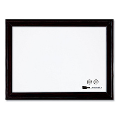 Quartet Home Decor Magnetic Dry Erase Board, 23 x 17, White Surface, Black Wood Frame (QRT79282)