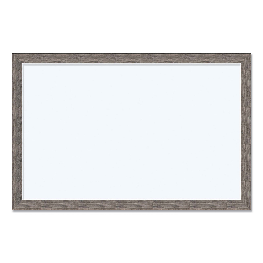 U Brands Magnetic Dry Erase Board with Rustic Frame, 35 x 23, White Surface, Brown Frame (UBR4890U0001)