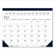 House of Doolittle Recycled Academic Desk Pad Calendar, 22 x 17, White/Blue Sheets, Blue Binding/Corners, 14-Month (July to Aug): 2023 to 2024 (155HD)