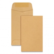Quality Park Kraft Coin and Small Parts Envelope, #3, Round Flap, Gummed Closure, 2.5 x 4.25, Brown Kraft, 500/Box (50260)