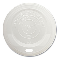 World Centric PLA Lids for Hot Cups, Fits 8 oz Cups, White, 1,000/Carton (WORCULCS8)