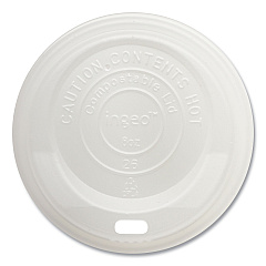World Centric PLA Lids for Hot Cups, Fits 8 oz Cups, White, 1,000/Carton (WORCULCS8)