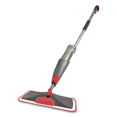 Rubbermaid Commercial Reveal Microfiber Spray Mop Kit, Microfiber Head, 54.5" Silver/Black Handle (RCP1M15GRYRD)