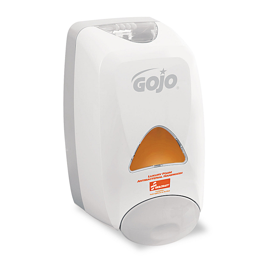 AbilityOne 4510015512864, SKILCRAFT GOJO FMX-12 Antibacterial Handwash Dispenser, 1,250 mL, 6.1 x 5.1 x 10.6, Dove Gray, 6/Box
