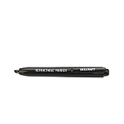 AbilityOne 7520015550297, SKILCRAFT Retractable Permanent Marker, Broad Chisel Tip, Black, 4/Pack