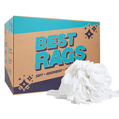 W43 T-shirt Cleaning Rags White New 50lb Box (N2-W43-50)
