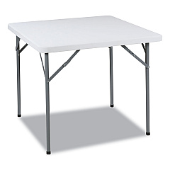 Iceberg IndestrucTable Classic Folding Table, Square, 34" x 34" x 29", Platinum Granite (ICE65253)