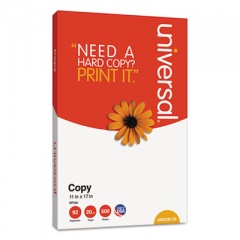 Universal Copy Paper, 92 Bright, 20 lb Bond Weight, 11 x 17, White, 500 Sheets/Ream (28110RM)
