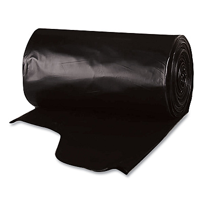 Berry Plastics Heavy-Duty Low-Density Wing Tie Contractor Bags, 42 gal, 3 mil, 32.75" x 45.13", Black, 20 Bags/Roll, 4 Rolls/Carton (WBIWTCON42GAL)