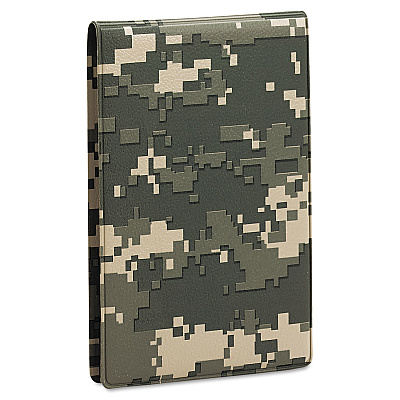 AbilityOne 7510015574970, SKILCRAFT Pocket Padfolio w/Memo Book, 4 x 6, Camouflage, Dozen