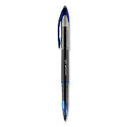 uniball AIR Porous Gel Pen, Stick, Medium 0.7 mm, Blue Ink, Black/Blue Barrel, 3/Pack (UBC1926810)