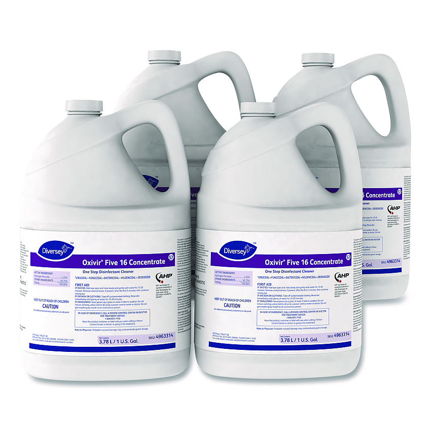 Oxivir Five 16 One-Step Disinfectant Cleaner, 1 gal Bottle, 4/Carton (DVO4963314)