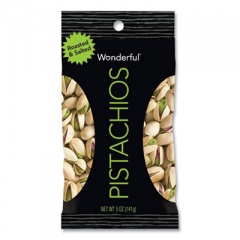 Paramount Farms Wonderful Pistachios, Dry Roasted and Salted, 5 oz, 8/Box (072142WTV)