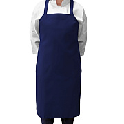 Mariposa Bib Apron 33x30 Navy Blue, Pack Of 12 (APRN-BLUE-SPUN)