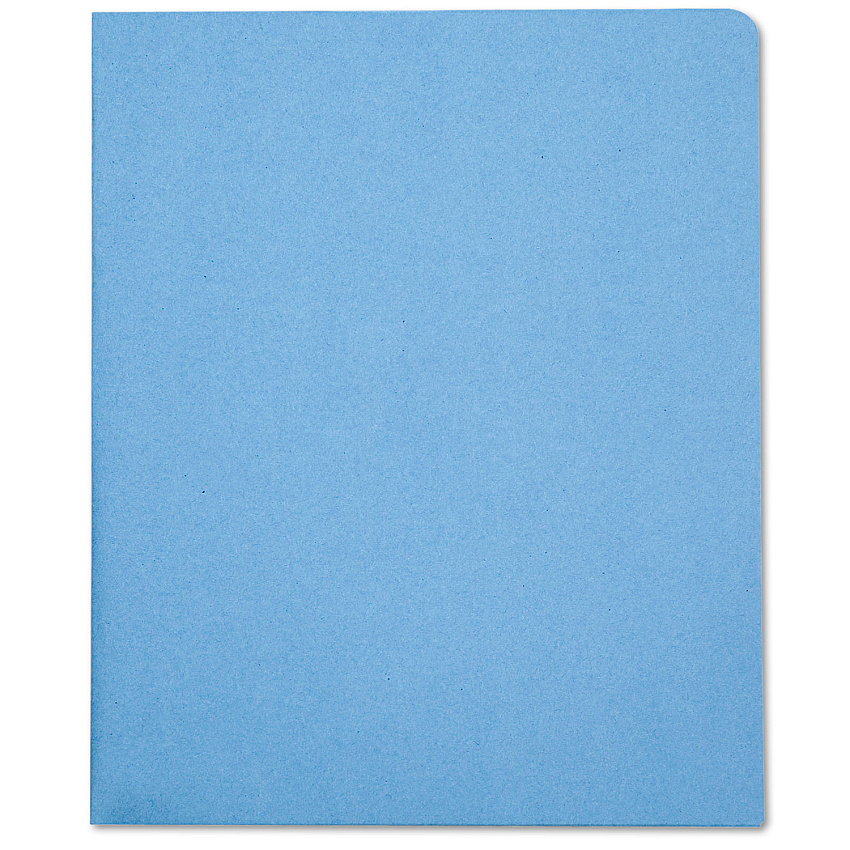 AbilityOne 7510005842490, SKILCRAFT Double Pocket Portfolio, 0.38" Capacity, 11 x 8.5, Light Blue, 25/Box