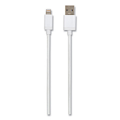 NXT Technologies Braided Apple Lightning Cable to USB-A Cable, 6 ft, White (NXT24383997)
