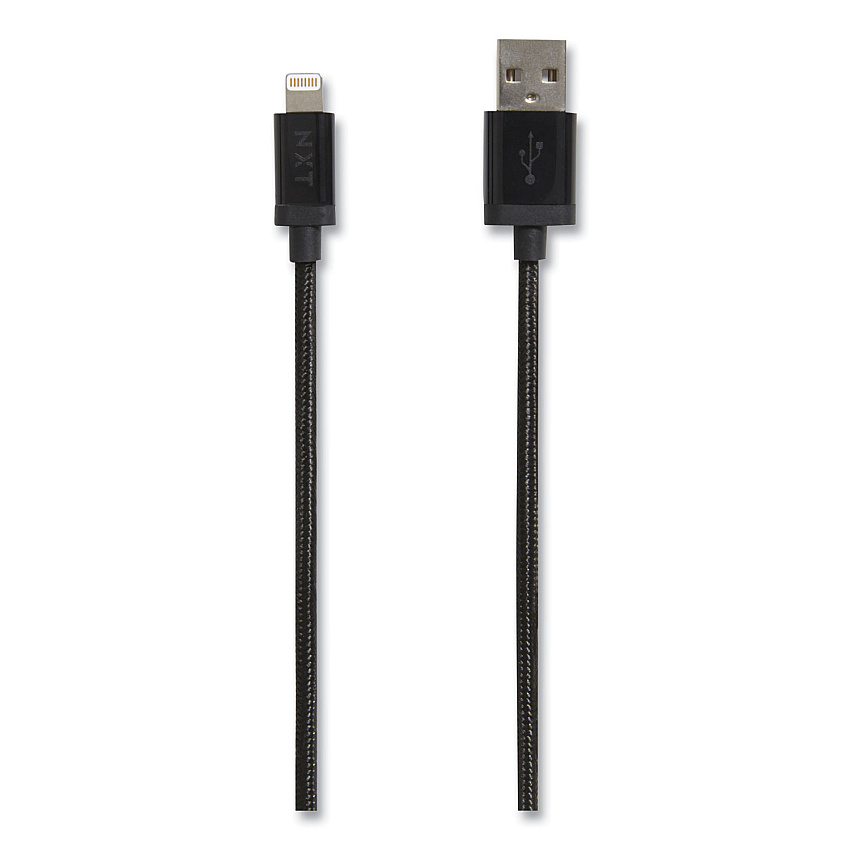 NXT Technologies Braided Apple Lightning Cable to USB-A Cable, 4 ft, Black (NXT24383998)