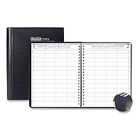 House of Doolittle Executive Series Four-Person Group Practice Daily Appointment Book, 11 x 8.5, Black Hard Cover, 12-Month (Jan to Dec): 2026 (28292)