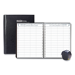 House of Doolittle Executive Series Four-Person Group Practice Daily Appointment Book, 11 x 8.5, Black Hard Cover, 12-Month (Jan to Dec): 2026 (28292)