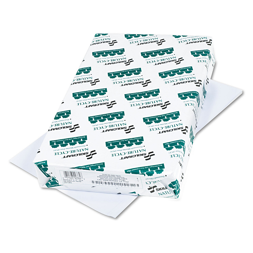 AbilityOne 7530015399835, SKILCRAFT Nature-Cycle Copy Paper, 92 Bright, 20 lb Bond Weight, 8.5 x 14, White, 500 Sheets/Ream, 10 Reams/CT