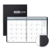 House of Doolittle Monthly Hard Cover Planner, 11 x 8.5, Black Cover, 14-Month: Dec 2025 to Jan 2027 (26292)