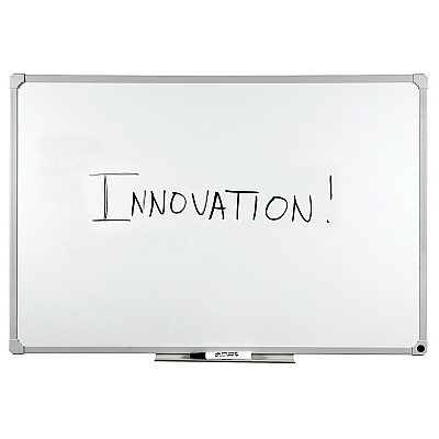 AbilityOne 7110015550294, SKILCRAFT Magnetic Porcelain Marker Board, 24 x 36, White Surface, Aluminum/Black Plastic Frame