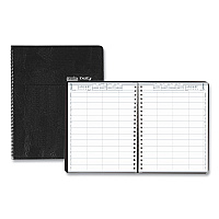 House of Doolittle Eight-Person Group Practice Daily Appointment Book, 11 x 8.5, Black Cover, 12-Month (Jan to Dec): 2026 (28102)