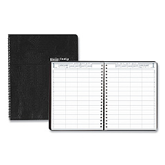 House of Doolittle Eight-Person Group Practice Daily Appointment Book, 11 x 8.5, Black Cover, 12-Month (Jan to Dec): 2026 (28102)