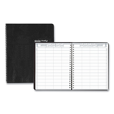 House of Doolittle Eight-Person Group Practice Daily Appointment Book, 11 x 8.5, Black Cover, 12-Month (Jan to Dec): 2026 (28102)
