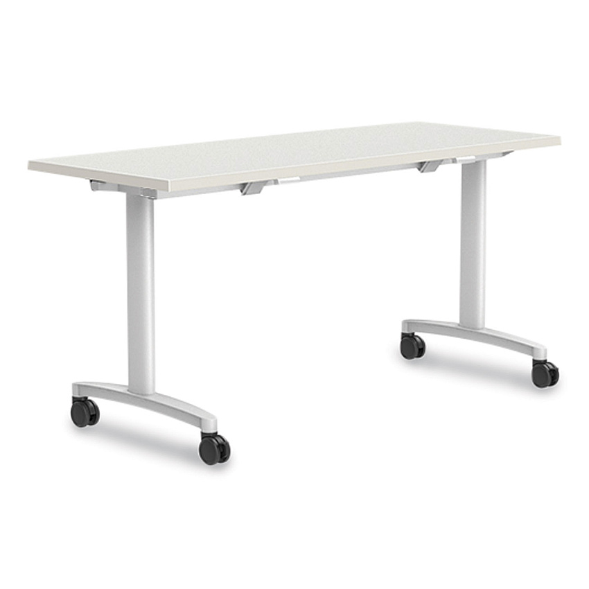 Union & Scale Workplace2.0 Nesting Training Table, Rectangular, 60w x 24d x 29.5h, Silver Mesh (UOS24393616)