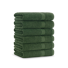 True Color Bath Towel 25x52 Green, Pack Of 6 (P-BATH-HG-6)