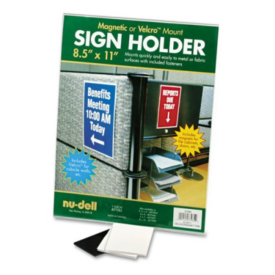 NuDell Acrylic Sign Holder, 8.5 x 11, Clear (37085)