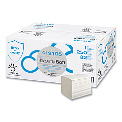 Papernet Heavenly Soft Multi-Fold Towel, Special, 1-Ply, 4.1 x 5.1, White, 250/Pack, 32 Packs/Carton (SOD419195)