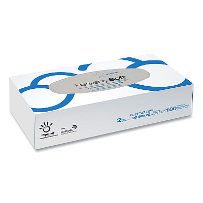 Papernet Heavenly Soft Facial Tissue, 2-Ply, White, 100/Flat Box, 30 Boxes/Caton (SOD410945)