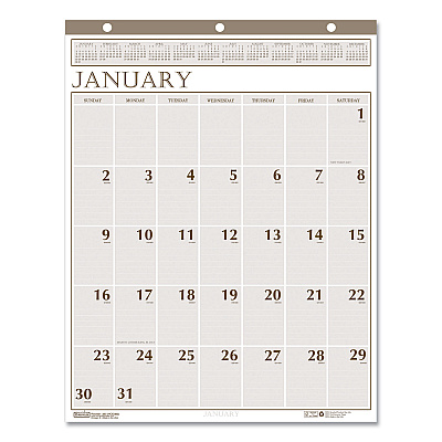House of Doolittle Large Print Recycled Monthly Wall Calendar, 20 x 26, Beige Sheets, 12-Month (Jan to Dec): 2026 (380)