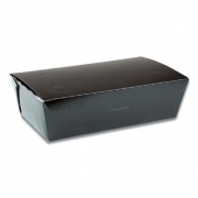 Pactiv Evergreen EarthChoice OneBox Paper Box, 77 oz, 9 x 4.85 x 2.7, Black, 162/Carton (NOB04SB)