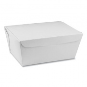 Pactiv Evergreen EarthChoice OneBox Paper Box, 66 oz, 6.5 x 4.5 x 3.25, White, 160/Carton (NOB03W)