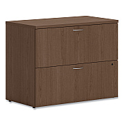 HON Mod Lateral File, 2 Legal/Letter-Size File Drawers, Sepia Walnut, 36" x 20" x 29" (HONLLF3620L2LE1)