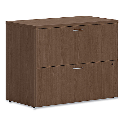 HON Mod Lateral File, 2 Legal/Letter-Size File Drawers, Sepia Walnut, 36" x 20" x 29" (HONLLF3620L2LE1)
