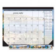 House of Doolittle Recycled Earthscapes Desk Pad Calendar, Seascapes Photography, 18.5 x 13, Black Binding/Corners,12-Month (Jan to Dec): 2023 (1386)