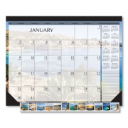 House of Doolittle Recycled Earthscapes Desk Pad Calendar, Seascapes Photography, 22 x 17, Black Binding/Corners,12-Month (Jan to Dec): 2023 (138)