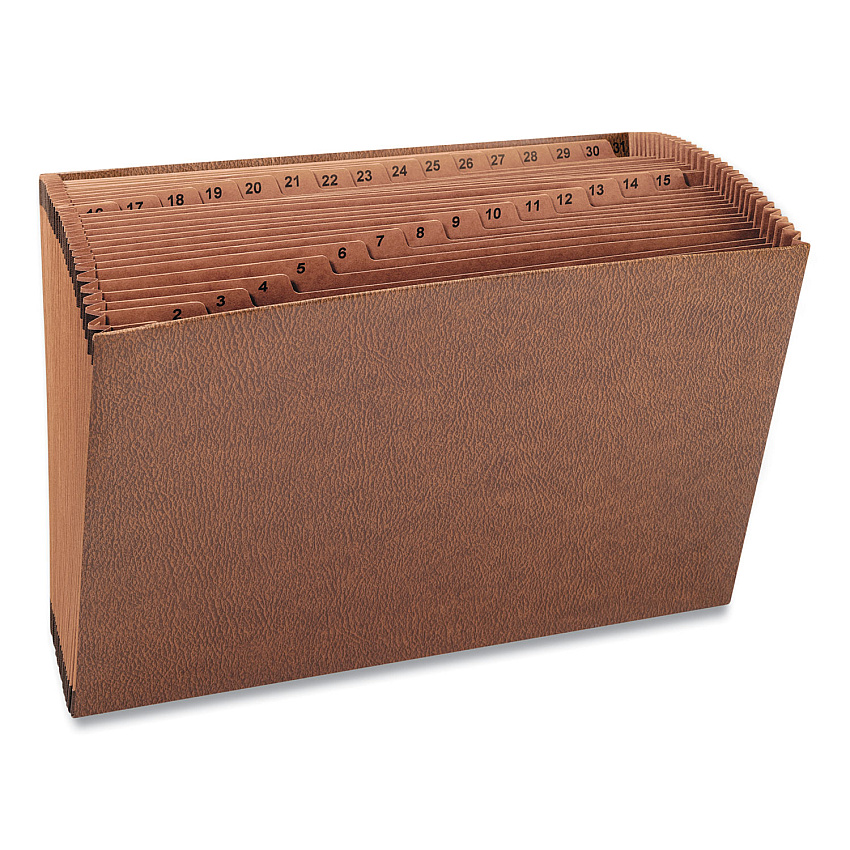 Smead TUFF Expanding Open-Top Stadium File, 31 Sections, 1/31-Cut Tabs, Legal Size, Redrope (SMD70469)