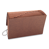Smead TUFF Expanding Wallet, 12 Sections, Elastic Cord Closure, 1/12-Cut Tabs, Legal Size, Redrope (SMD70390)