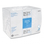 Georgia Pacific Professional Pacific Blue Select Disposable Patient Care Washcloths, 1-Ply, 9.5 x 13, Unscented, White, 50/Pack, 20 Packs/Carton (80535)