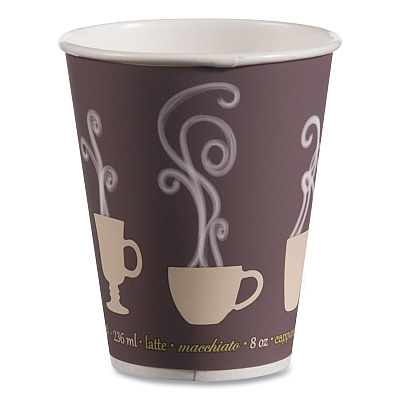 Solo Thermoguard Insulated Paper Hot Cups, 16 oz, Steam Print, 600/Carton (DCCDWTG16ST)