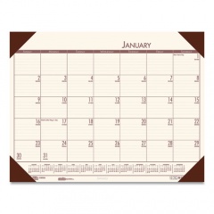House of Doolittle EcoTones Recycled Monthly Desk Pad Calendar, 22 x 17, Moonlight Cream Sheets, Brown Corners, 12-Month (Jan to Dec): 2023 (12441)