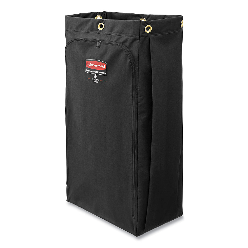 Fabric Cleaning Cart Bag for Rubbermaid Commercial 9T76, 9T77 and 9T78, 26 gal, 17.5" x 10.5" x 33", Black (RCP1966888)