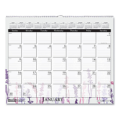 House of Doolittle Recycled Wild Flower Wall Calendar, Wild Flowers Artwork, 15 x 12, White/Multicolor Sheets, 12-Month (Jan to Dec): 2026 (3469)
