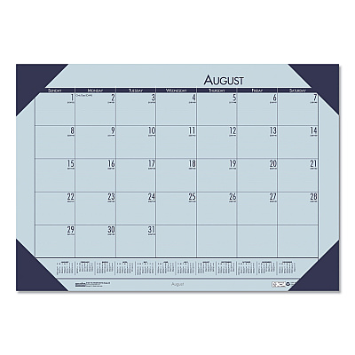 House of Doolittle EcoTones Recycled Academic Desk Pad Calendar, 18.5 x 13, Orchid Sheets, Cordovan Corners, 12-Month (Aug to July): 2025-2026 (012573)