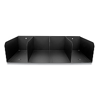 CONTROLTEK Trays, 4 Compartments, 16 x 8 x 4, Heavy Gauge Steel, Black (CNK500070)